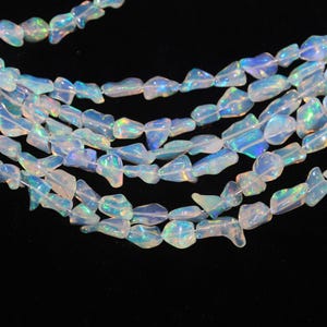 AAA Quality Ethiopian Opal plain nugget shape beads Multi Fire Opal uneven nuggets Natural Welo Opal beads strand Flashy opal beads