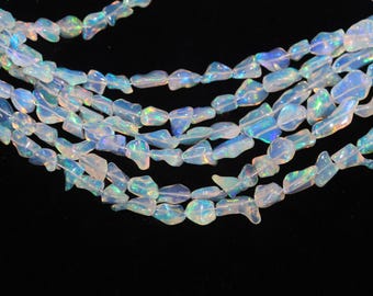 AAA Quality Ethiopian Opal plain nugget shape beads Multi Fire Opal uneven nuggets Natural Welo Opal beads strand Flashy opal beads