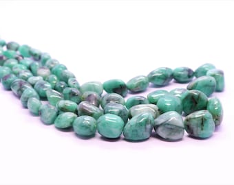 AAA Natürliche Emerald Ebene Nuggets Form Perlen 8 x 14 mm Smaragd glatte Nuggets Perlen