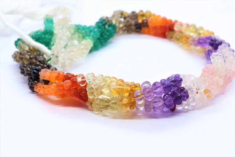 AAA mix semi muti hand carved watermelon 6-7 mm semi multi watermelon beads 16inch natural multi mix beads hand carved beads