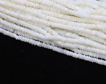 White Opal heishi tyre shape beads 5-5.5mm White Opal plain beads White Opal beads strand White Opal washer beads Opal heishi beads