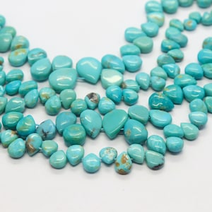 Arizona Turquoise smooth pear shape beads 100% Natural Arizona Turquoise beads Turquoise briolettes beads Natural Turquoise gemstone beads