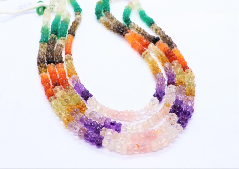 AAA mix semi muti hand carved watermelon 6-7 mm semi multi watermelon beads 16inch natural multi mix beads hand carved beads