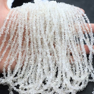 Perles de quartz Herkimer diamant blanc transparent AAA + Perles diamant Herkimer Perles à double extrémité Perles de pierres précieuses de diamant Fabrication de bijoux