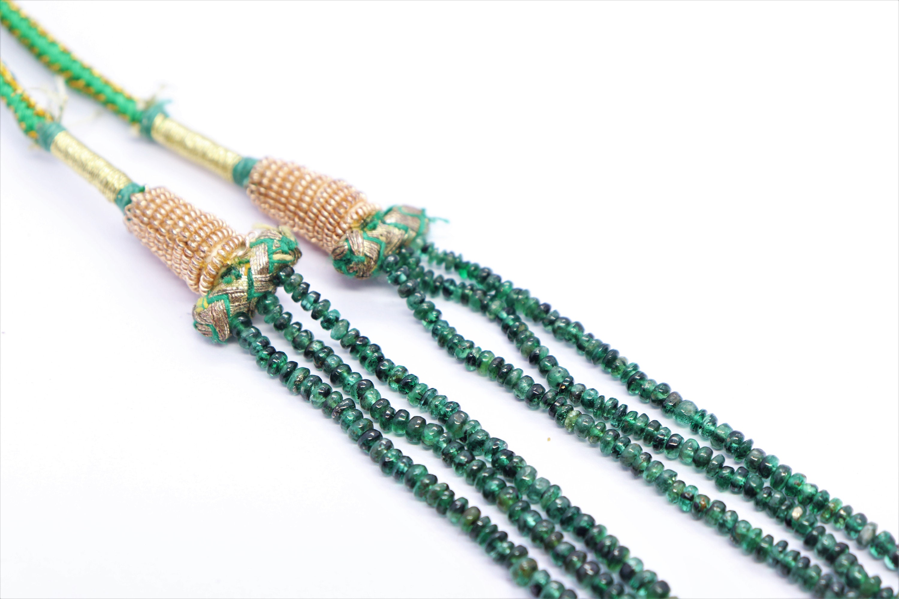 Collier En émeraude De Zambie - Brin De 20 Pouces, Perles Rondelles 5-9 Mm, Qualité AAA