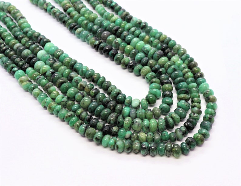 Emerald rondelle beads Emerald beads strand Natural Emerald beads Emerald plain beads Emerald smooth rondelle shape beads Emerald beads