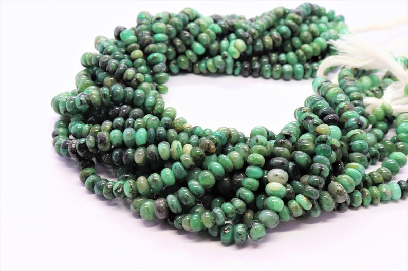 Emerald rondelle beads Emerald beads strand Natural Emerald beads Emerald plain beads Emerald smooth rondelle shape beads Emerald beads