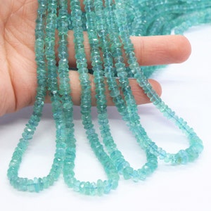 AAA Natural Sky Apatite Faceted Rondelle Beads 4.75-6 mm Sky Blue Apatite beads Beautiful Apatite Beads Wholesale beads Sky Apatite rondelle