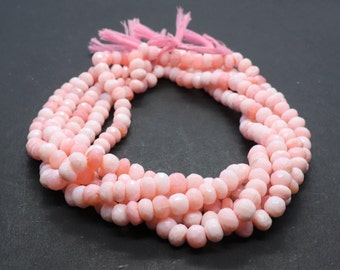 Peruvian Pink Opal faceted rondelle beads, 7.5-8 mm Pink Opal Shaded beads, Peru Opal rondelle beads, 13" strand Pink opal wholesale beads