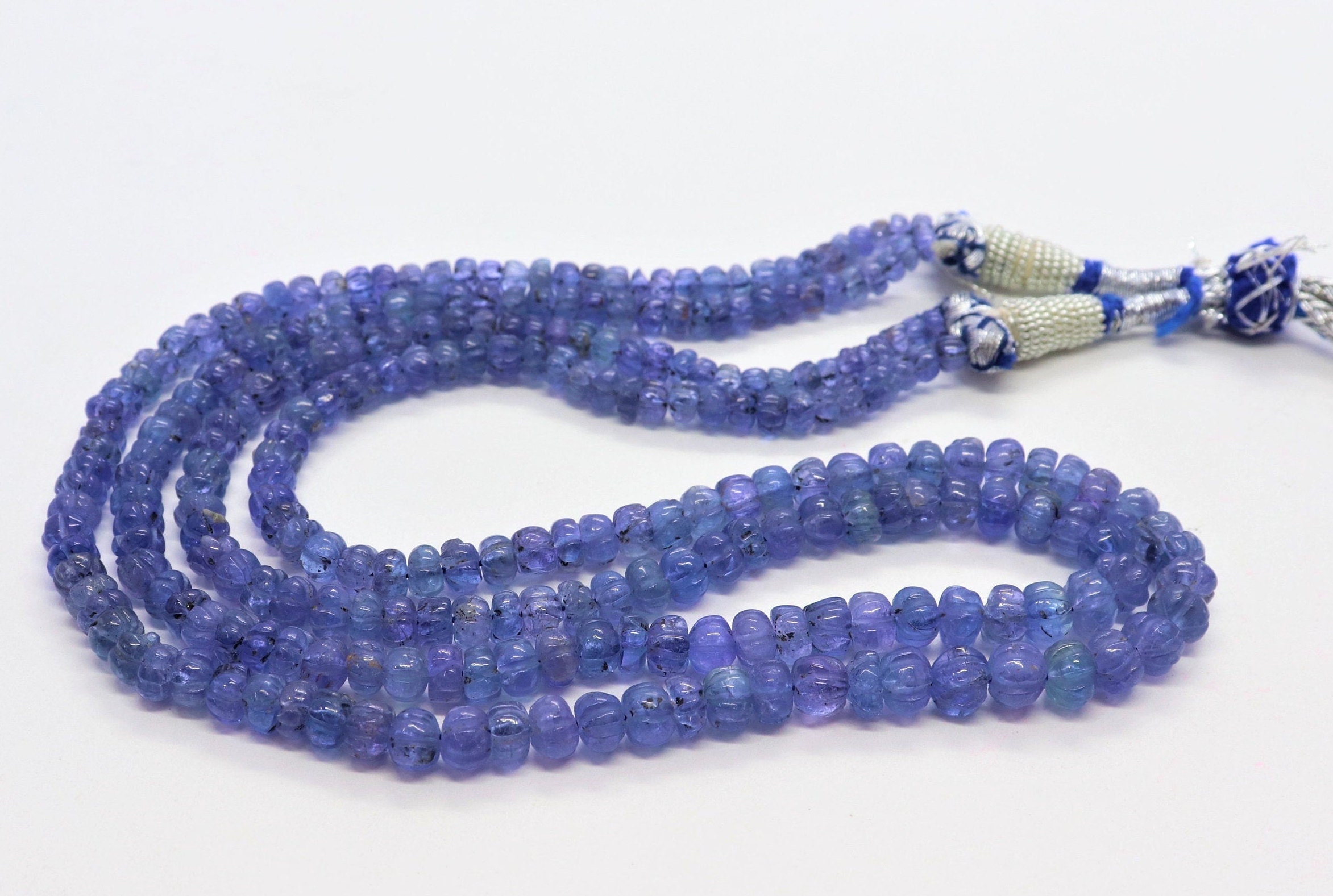Tanzanite watermelon beads Tanzanite carving beads 18inch Etsy