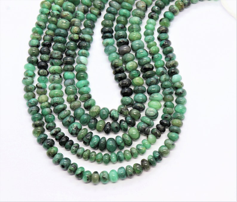 Emerald rondelle beads Emerald beads strand Natural Emerald beads Emerald plain beads Emerald smooth rondelle shape beads Emerald beads