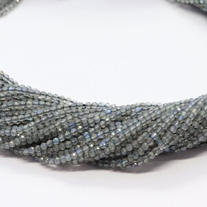5 strand Labradorite rondelle beads 3mm Labraorite faceted beads 13inch Labradorite beads for jewelry making Labradorite rondelle beads