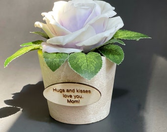 Elegant Rose Soap and Flowers Gift Set for Mom, Heartfelt Mother's Day or Teacher Gift Idea, Gift for Step Mom