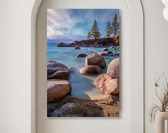 Lake Tahoe Sunset Photo Print, Sierra Nevada Nature Wall Art