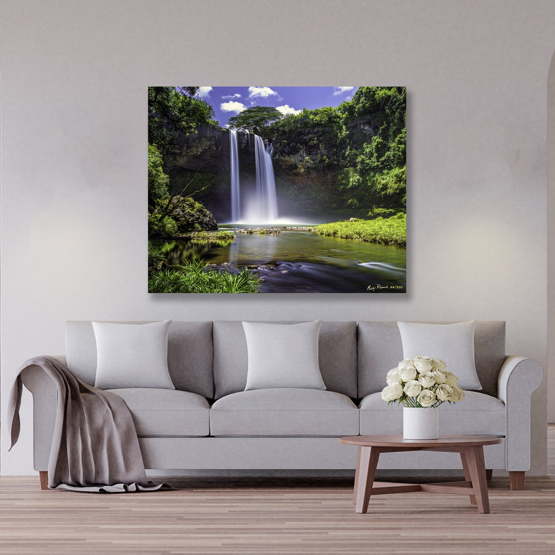 Oversized Waterfall Aluminum Print Hawaii Metal/Canvas Wall | Etsy