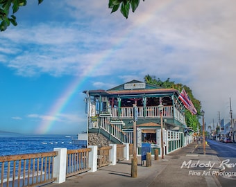 Lahaina Rainbow Photo Print: Maui Hawaii Art, Front Street Photography, Maui Lovers Decor