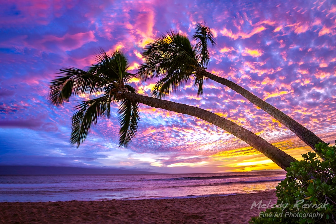 Maui Sunset Beach Photo: Kaanapali Hawaii Wall Art - Etsy