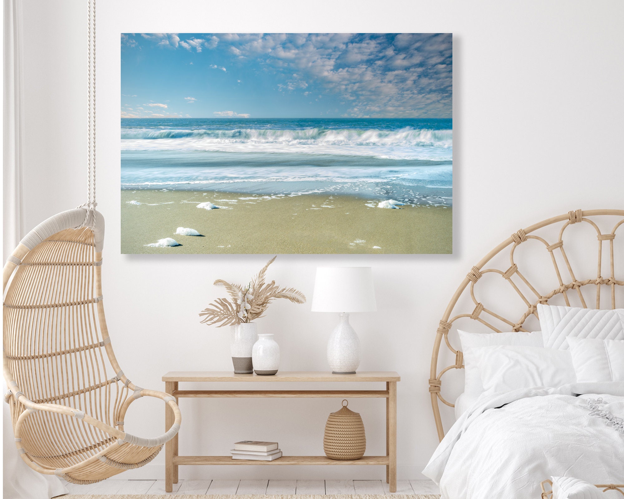 Beautiful Beach Print Large Coastal Metal/canvas Wall Art Etsy