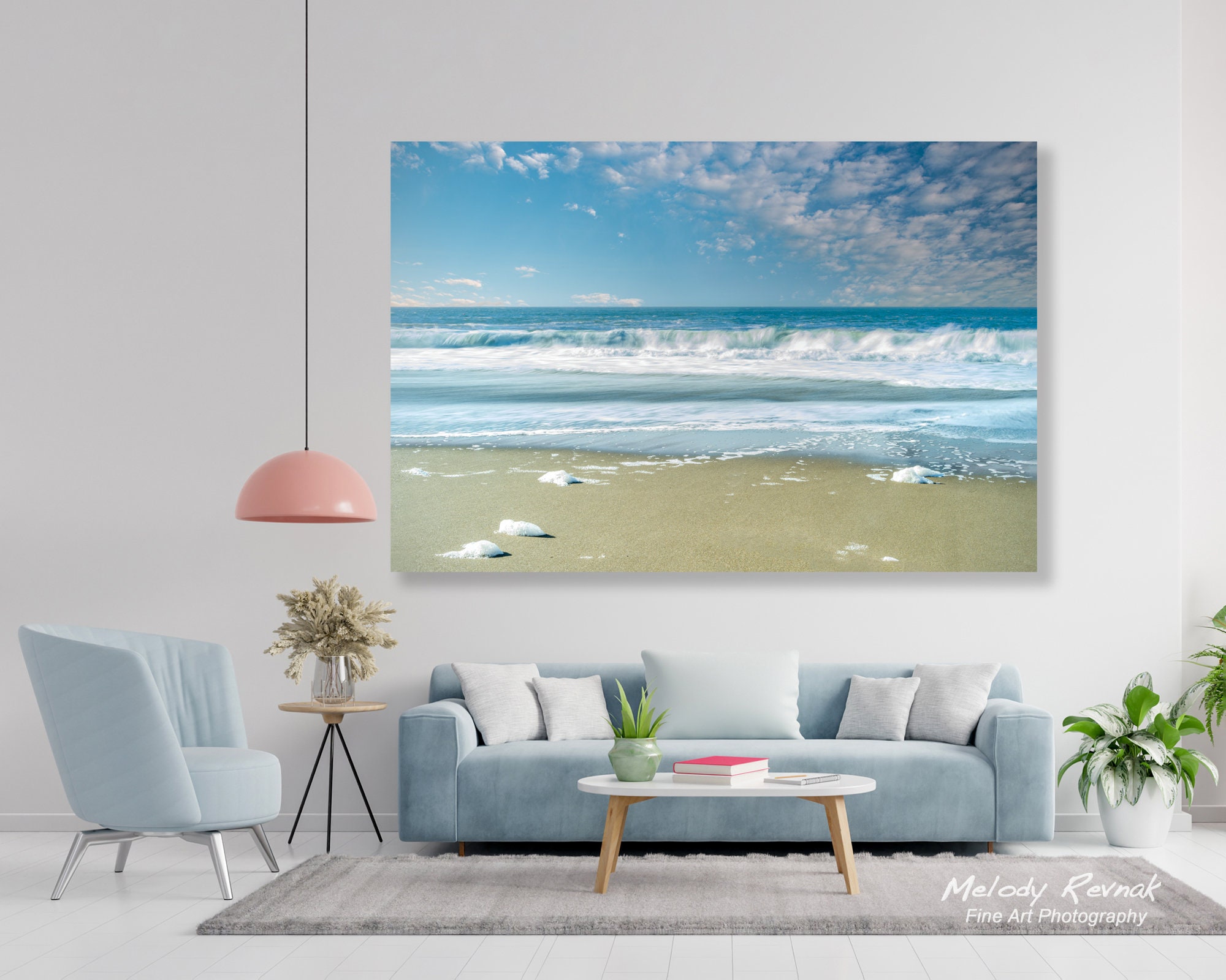 Beautiful Beach Print Large Coastal Metal/canvas Wall Art Etsy