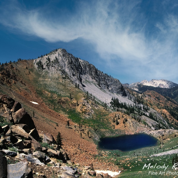 California Print, Scenic Mountain  Photo, Trinity Alps Metal/Canvas Wall Art, California Photography, Rustic Decor