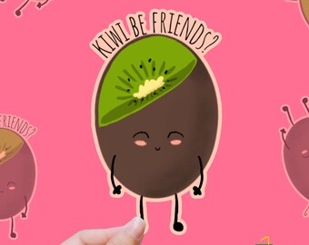 Kiwi Be Friends? – naklejka winylowa Fruity Friendship Vibes