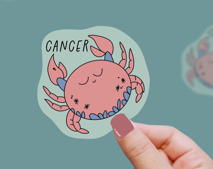 CANCER cute witchy pastel astrology zodiac decal sticker