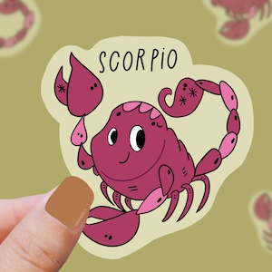 Adesivo de vinil Scorpio Baby – Pastel Witch Vibes