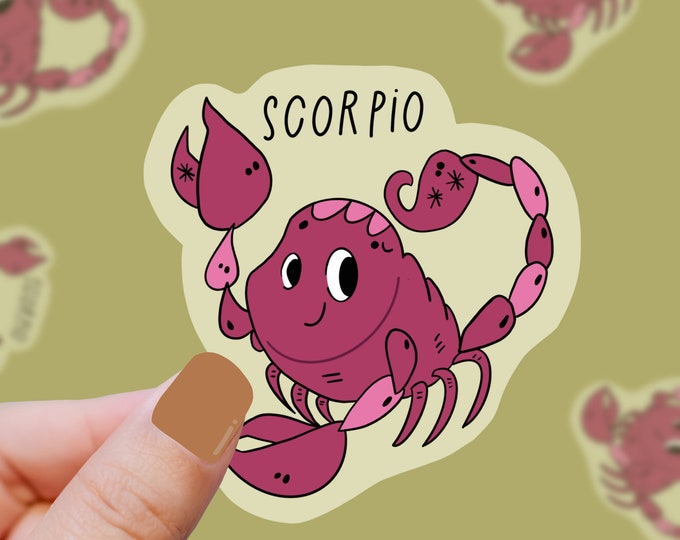 SCORPIO cute witchy pastel astrology zodiac decal sticker