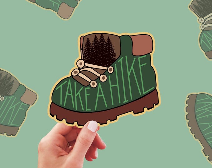 HIKING vinyl funny sticker