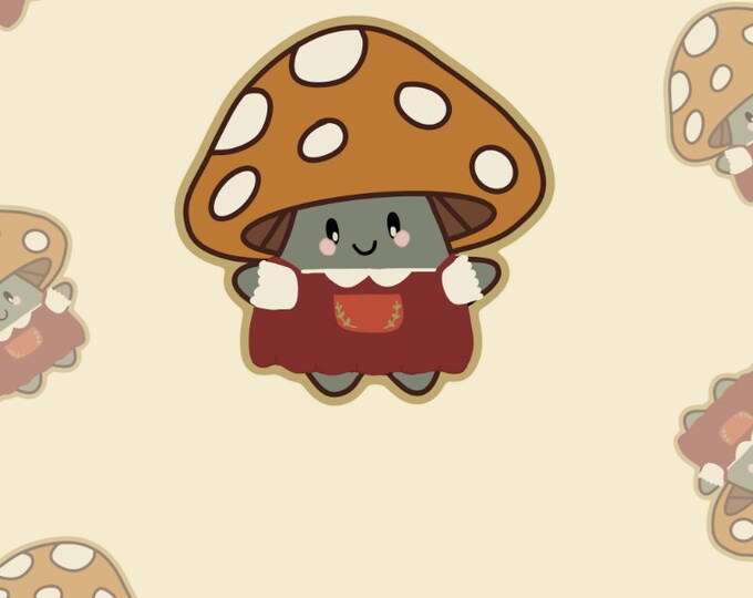SWEET GIRL MUSHROOM cute cottage core mushroom vinyl sticker