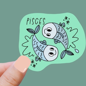Pegatina de vinilo Piscis: Soñador y empapado de sentimientos