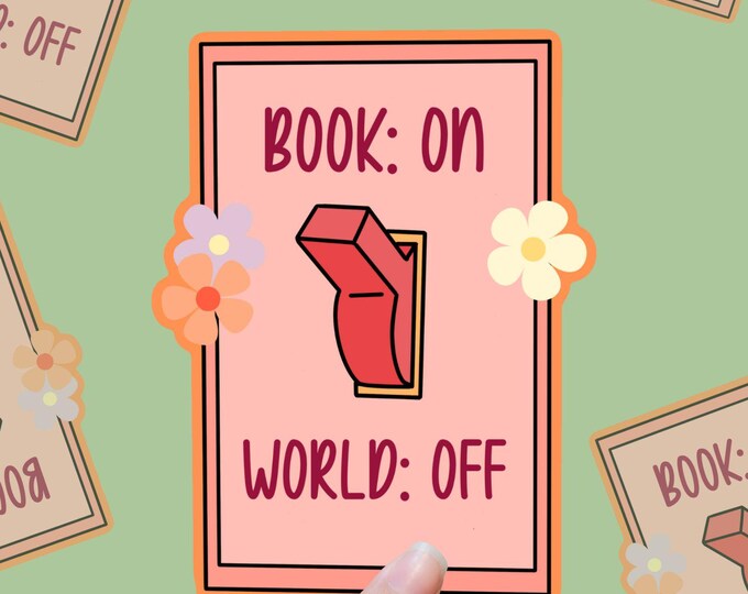 BOOK:ON WORLDOFF  Cute vinyl bookish sticker