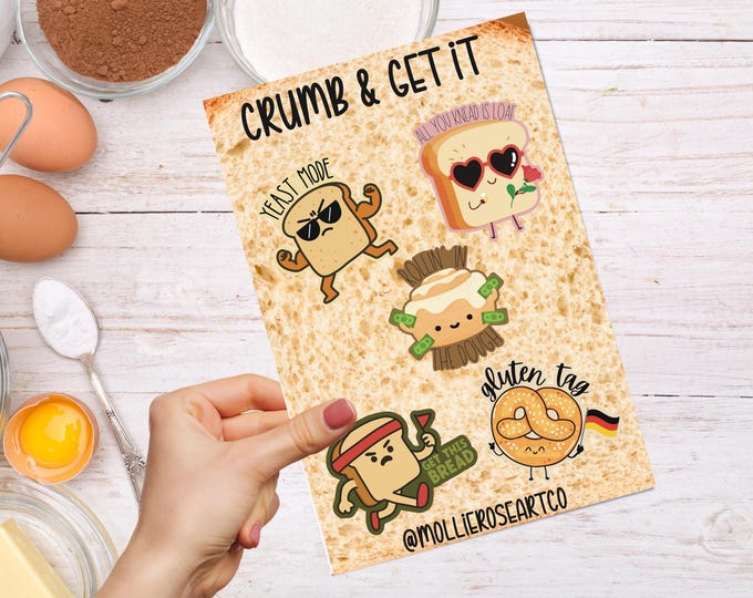 Crumb & Get It – Breadhead Starter Pack sticker sheet