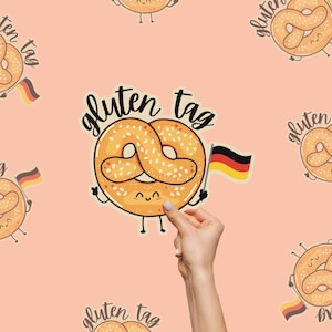 Etiqueta de Gluten – Vinilo adhesivo "Buenos días, amantes de los carbohidratos"
