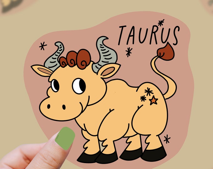 TAURUS cute witchy pastel astrology zodiac decal sticker