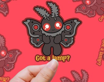 Mottenmann Vinyl Sticker: Geflügelte Cryptid Kunst