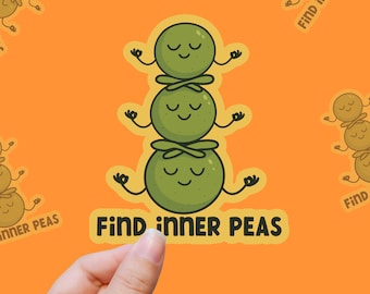 Encuentra a los Guisantes Internos – Guisantes Zen que lo están haciendo mejor que yo, pegatina de vinilo