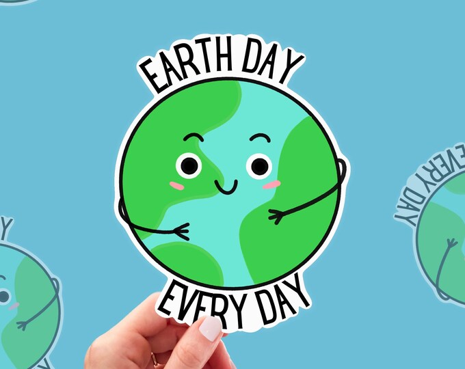 EARTH DAY vinyl funny sticker