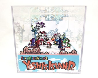 Yoshi's Island - DIY Papercraft Diorama Template - SNES Retro Gaming