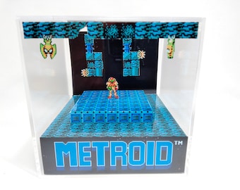 Metroid NES - Modello di diorama cubo fai da te da scaricare in formato digitale