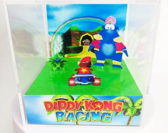 Diddy Kong Racing - DIY Papercraft Cube Diorama Template - N64 DKR