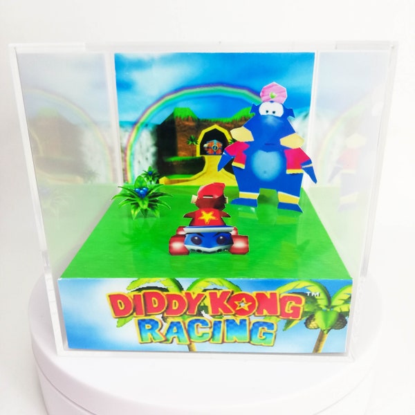 Diddy Kong Racing - DIY Papercraft Cube Diorama Template - N64 DKR