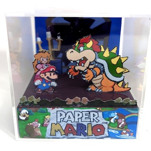 Paper Mario N64 - Plantilla de diorama de cubo PDF DIY
