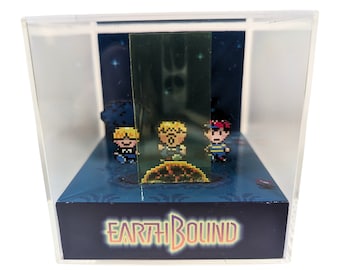 Earthbound Meteorite -  DIY PDF Cube Diorama Template - Mother 2 SNES Super Famicom