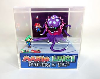 Mario & Luigi - Partners in Time - DIY Cube Diorama Template - DS Elder Princess Shroob Boss Fight