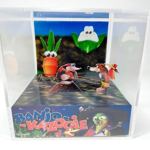 Banjo and Kazooie - DIY Cube Diorama Template - N64