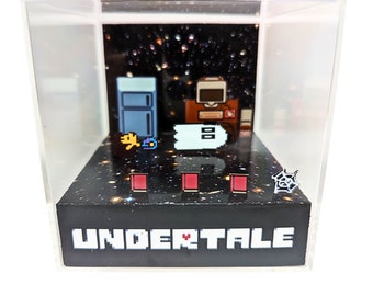 Undertale - Napstablook's Room -  DIY PDF Cube Diorama Template