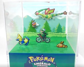 Pokemon Emerald - DIY Cube Diorama Template GBA