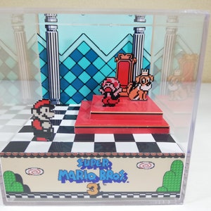 Super Mario Bros 3 - Königszimmer - DIY Cube Diorama Template SMB3 SNES