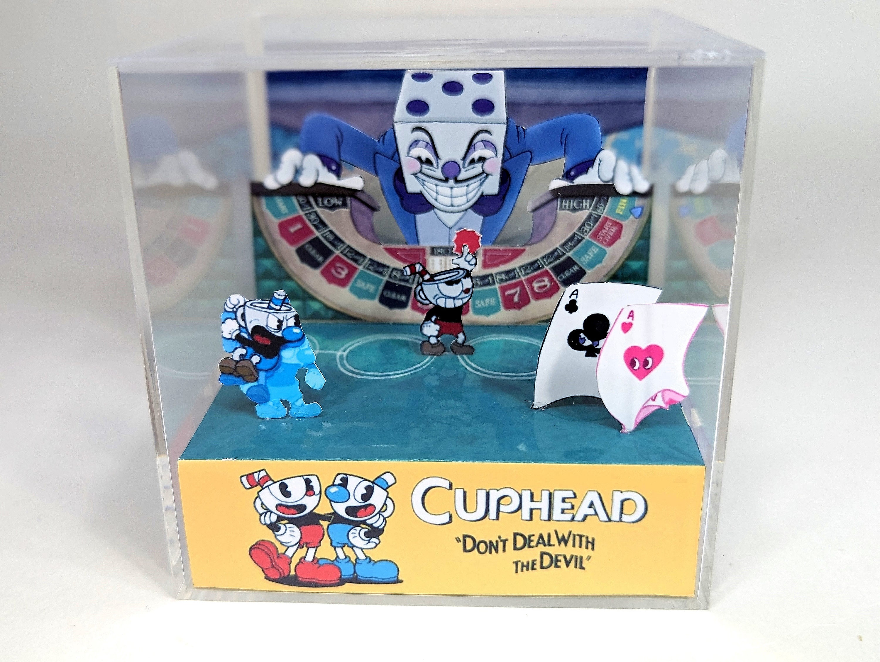 Cuphead King Dice Shadow Box Art by Artovision